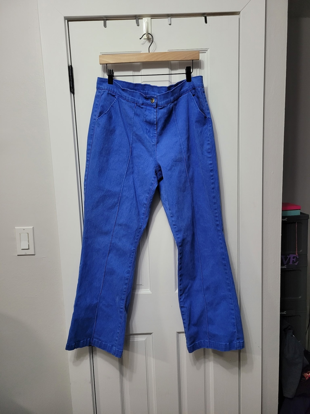 Diane Gilman Vibrant Cobalt Flare Jeans